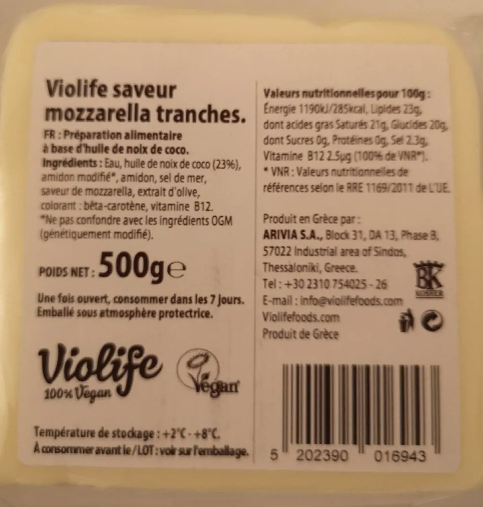 Violife Saveur Mozarella tranches