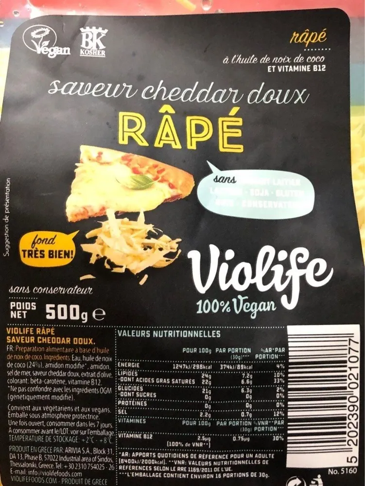 Saveur cheddar doux
