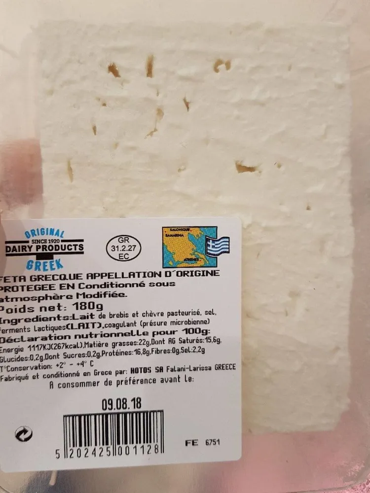 Hotos Feta la barquette de 180 g