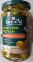 Griechische Oliven gefüllt mit Paprikapaste