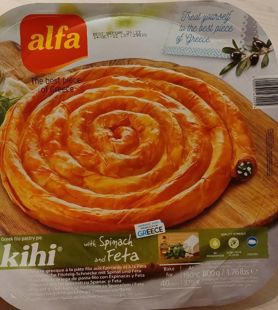 Tourte grecque à la pâte Fimo aux épinards et à la feta