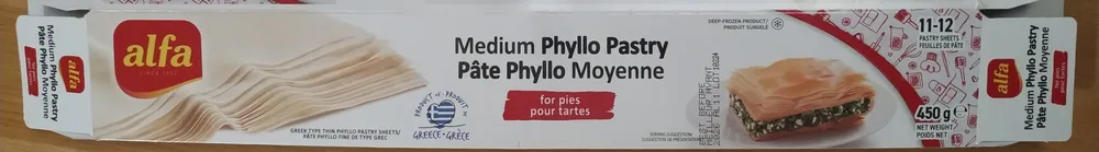 Medium Phyllo Pastry Sheets