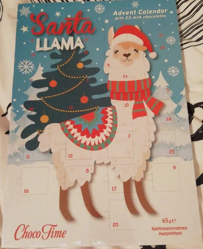 Calendrier de l'avent santa llama