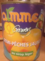 Demi-pêches jaunes au sirop léger