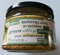 Green olive pastel with almonds