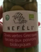 Olives vertes grecques farcies aux poivrons bio