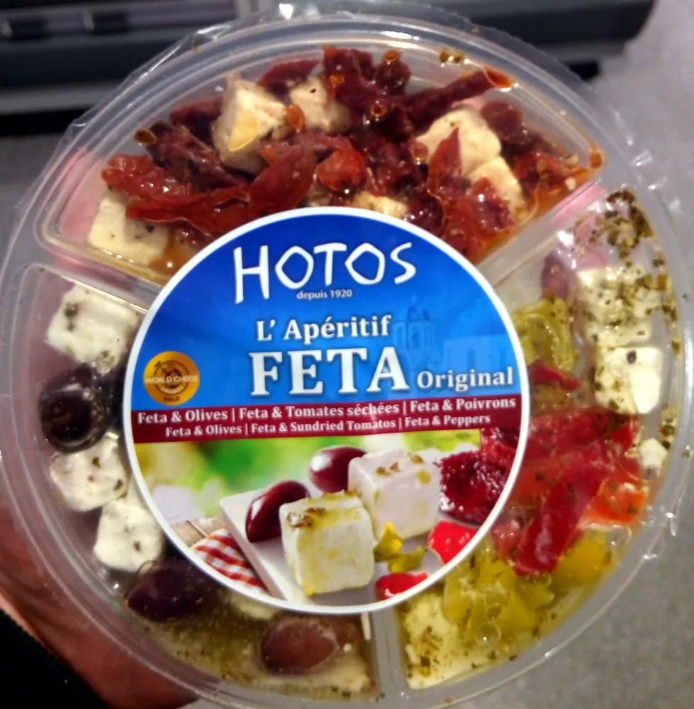 Plateau Apéritif - Feta & Olives - Feta & Tomates Séchées - Feta & Poivrons