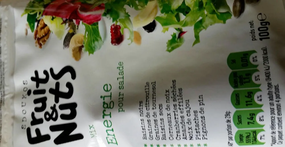 Fruit et nuts énergie