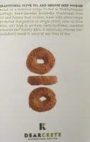 Traditional olive oil and sesame seed cookies
