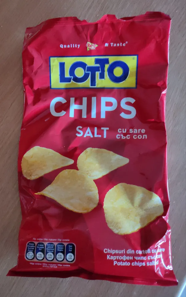Chipsuri LOTTO din cartofi cu sare