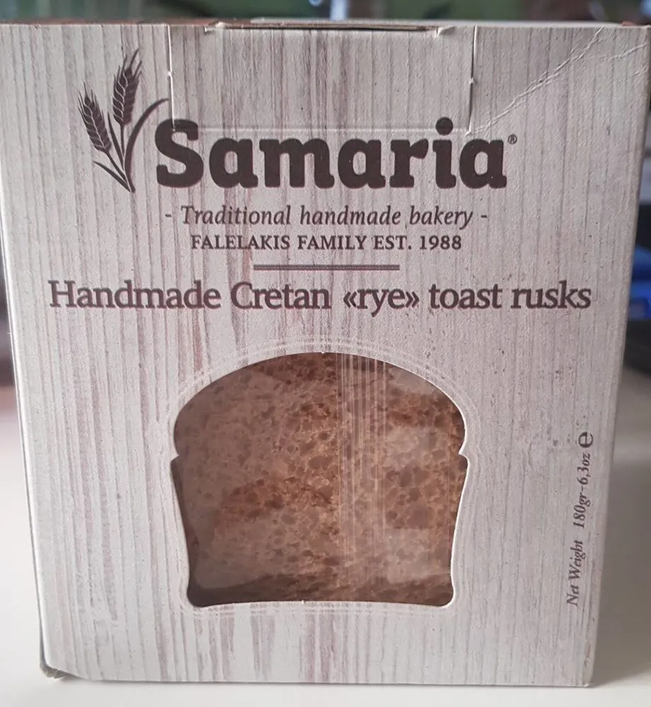 Handmade Cretan rye toast rusks