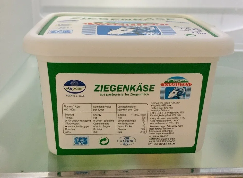 Ziegenkäse aus pasteurisierter Ziegenmilch