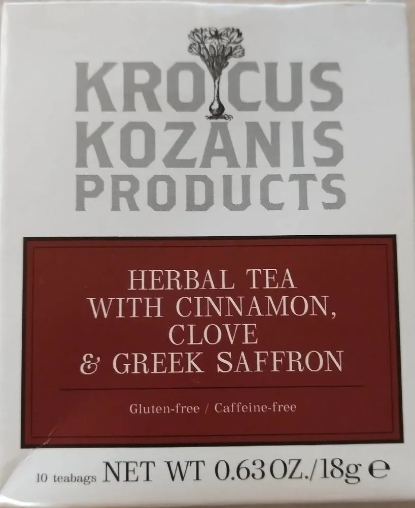 Saffron Tea With Cinnamon & Clove Krocus Kozanis