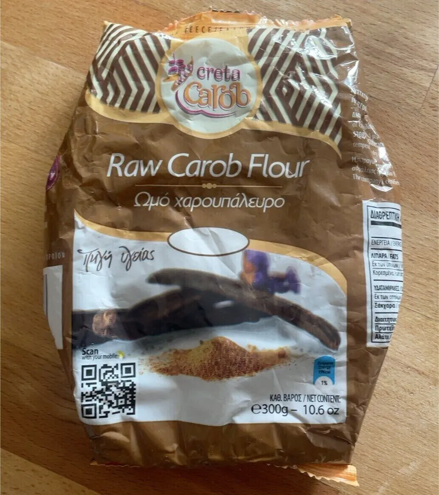 Raw carob flour