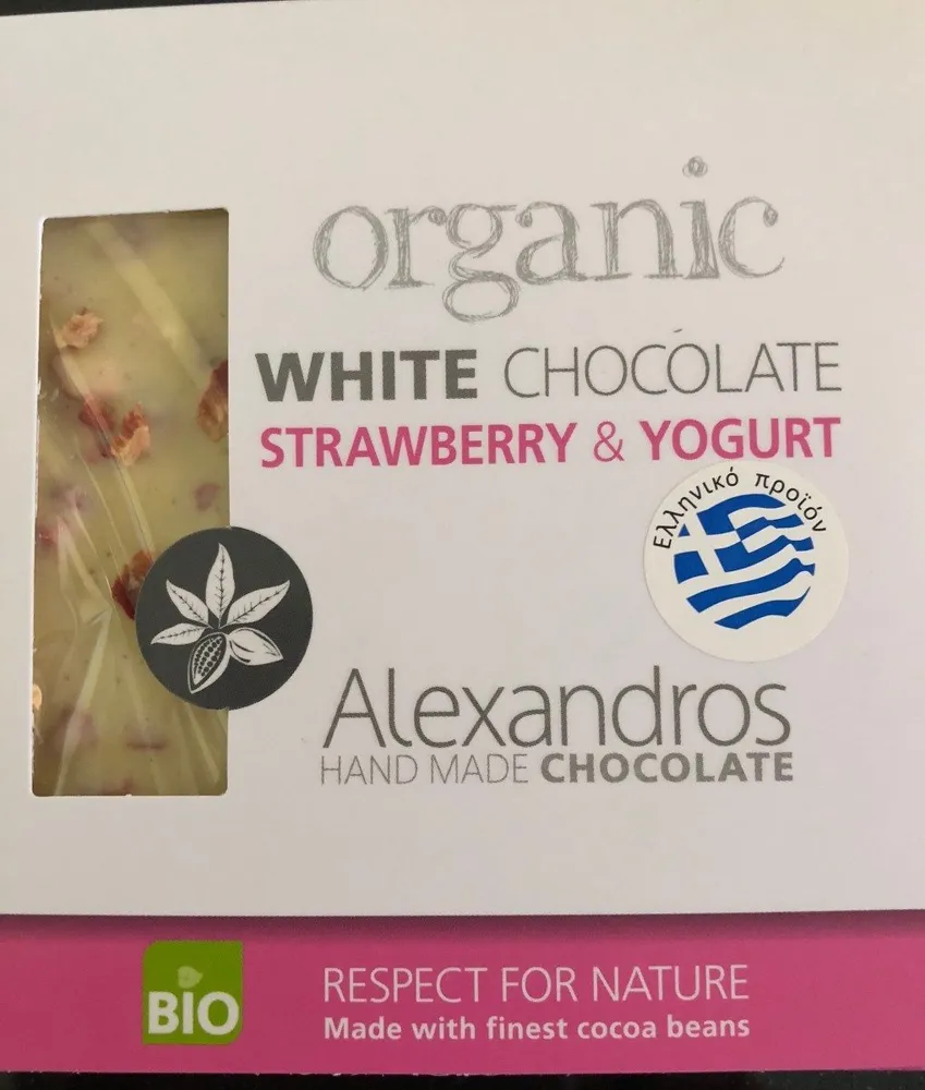 White chocolate strawberry yogurt