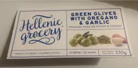 Green olives with oregano & garlic