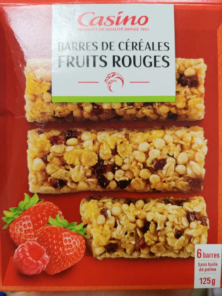 Barres de céréales Fruits Rouges