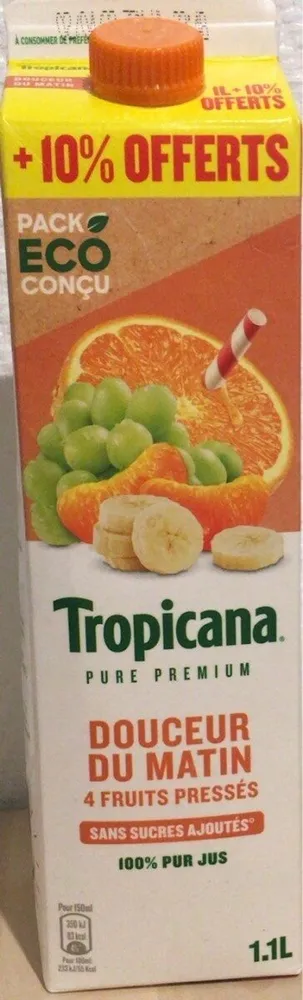 Douceur du matin 4 fruits pressés