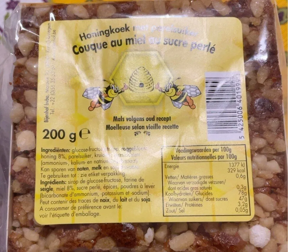 Couque au miel au sucre perlé