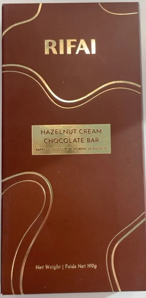 Hazelnut cream chocolate bar
