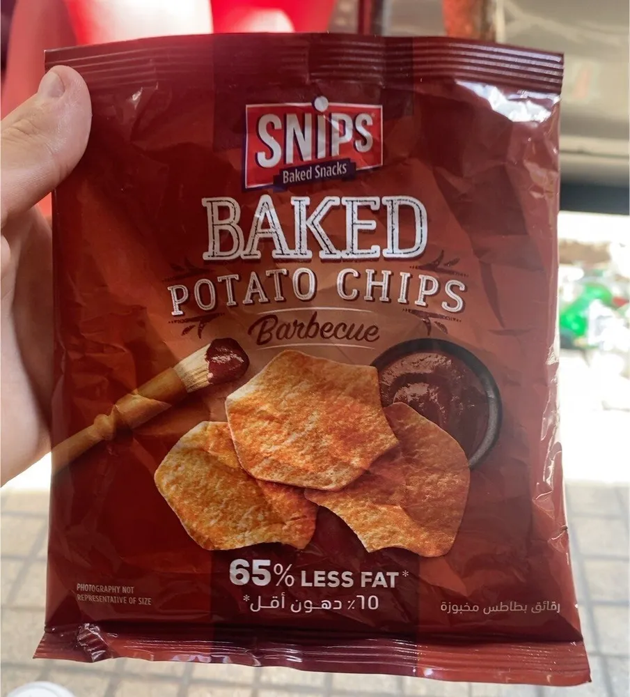 Snips baked potato chips Barbeque Flavour