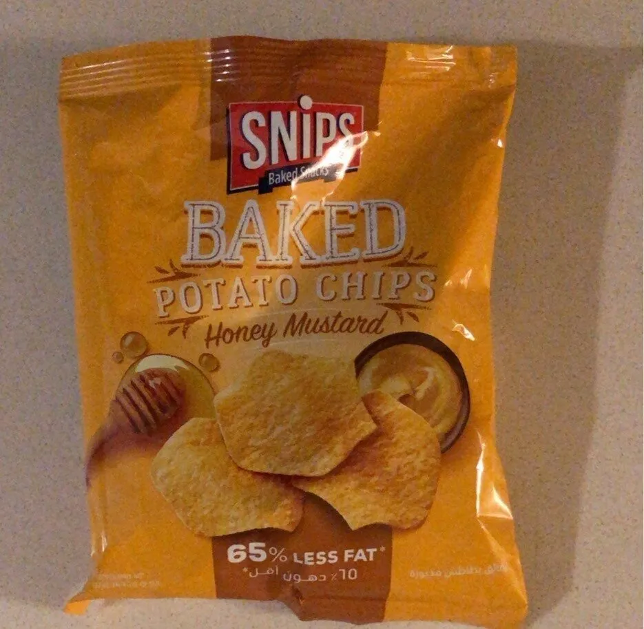 Snips Baked Potato Chips Honey Mustard