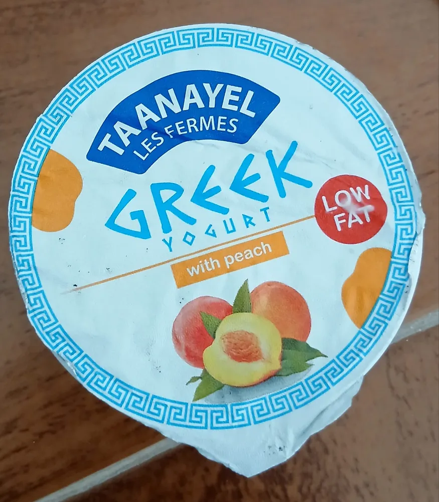 Greek Yogurt With Peach (Low Fat)
