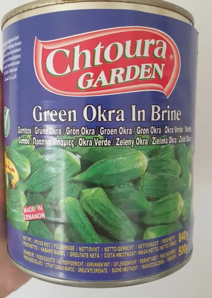 Green okra in brine