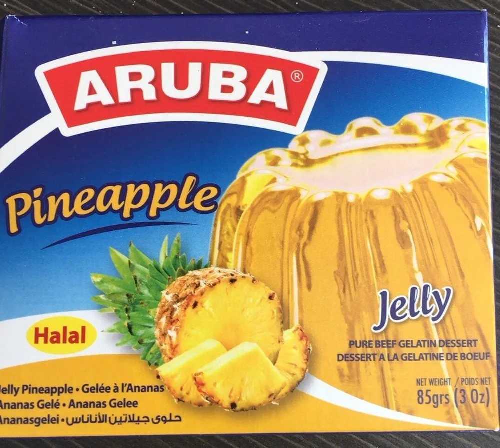 Dessert a la gelatine de boeuf Pineapple