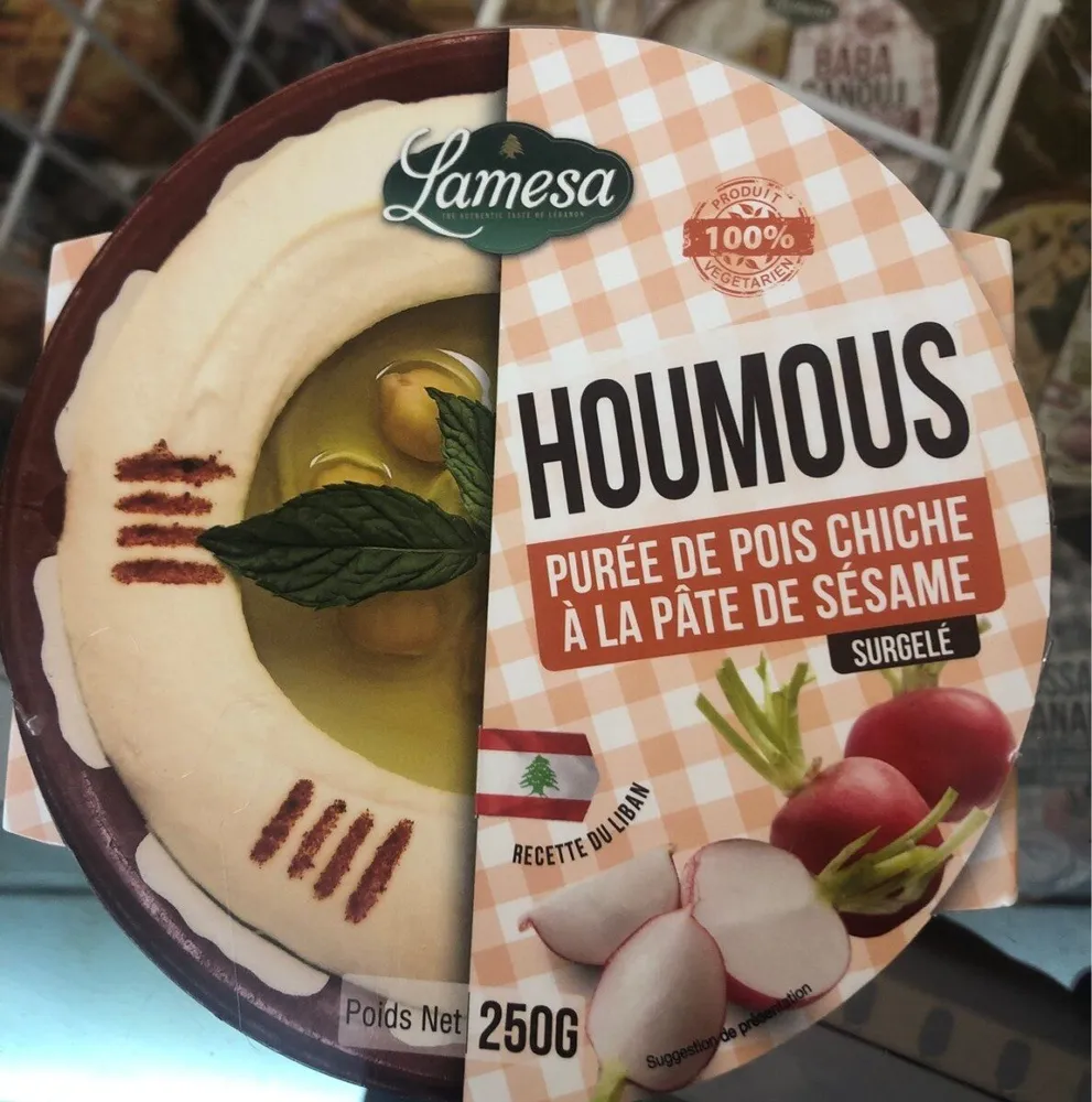 Houmous purée de pois chiche à la pâte de sésame