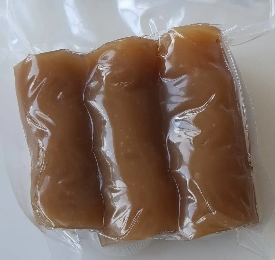 Grape soutzoukos with almonds
