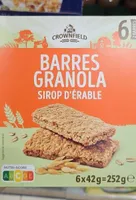 Barres granola sirop d erable