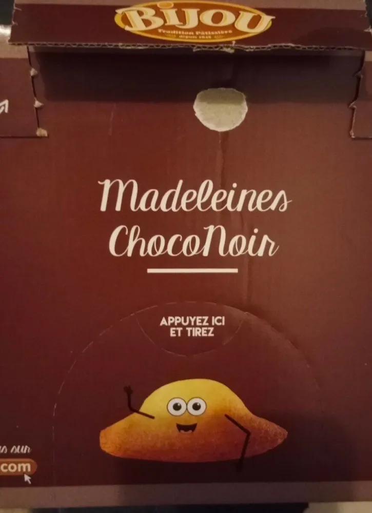 Madeleines choco noir