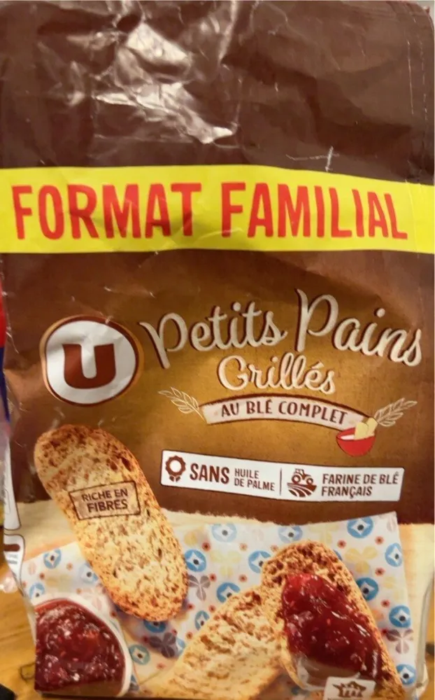 Petit pains grillés au blé complet