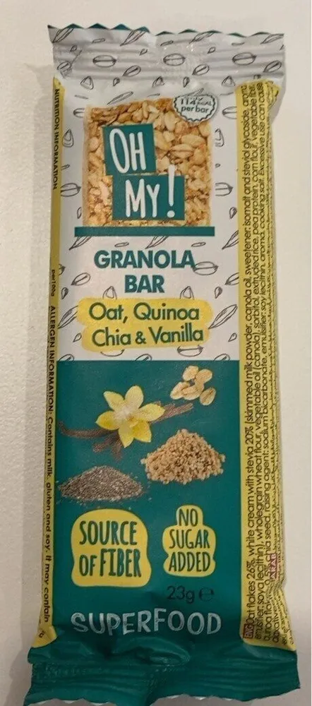 Granola bar: Oat, Quinoa, Chia & Vanilla