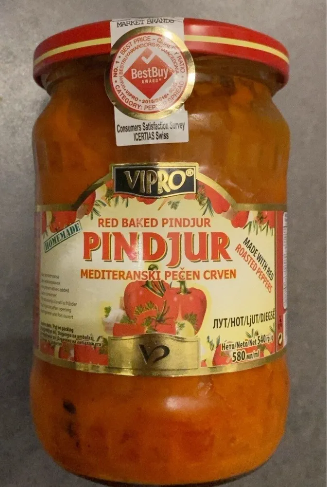 Sauce poivron (pindjur)