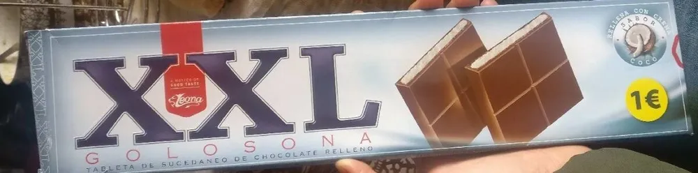 Tableta de sucedáneo de chocolate relleno xxl