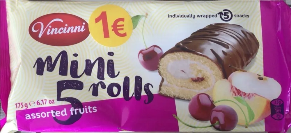 Mini 5 rolls assorted fruits