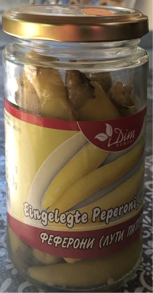 Мариновани люти чушки Eingelegte Peperoni, scharf