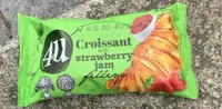 Croissent with strawberry jam filling