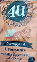 Croissants with vanilla flavoured filling