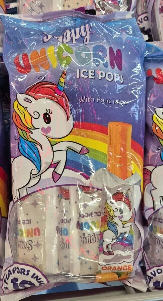 Unicorn ice pops