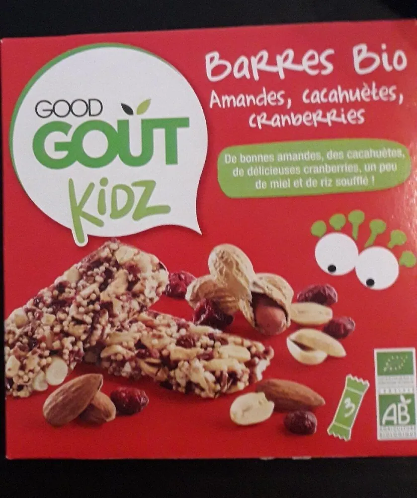 Barres bio good goût kids