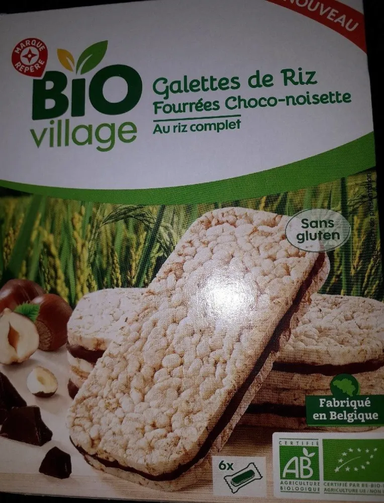 Galettes de riz fourrées choco noisette