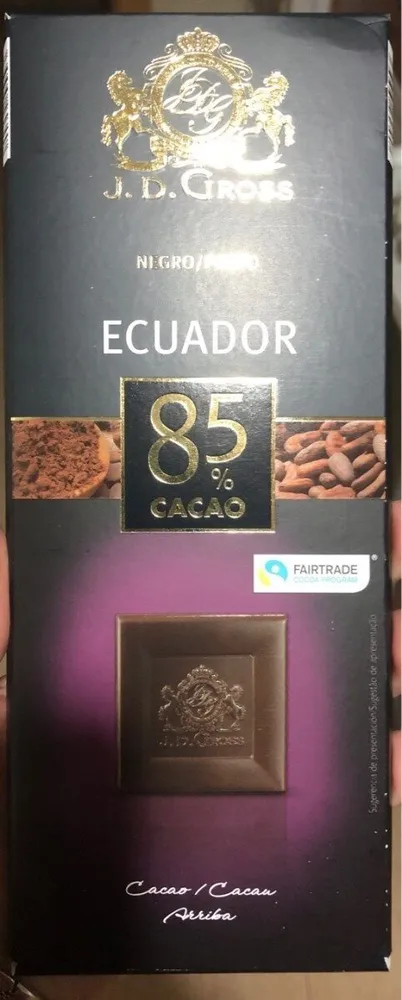 Chocolate negro Ecuador 85% cacao