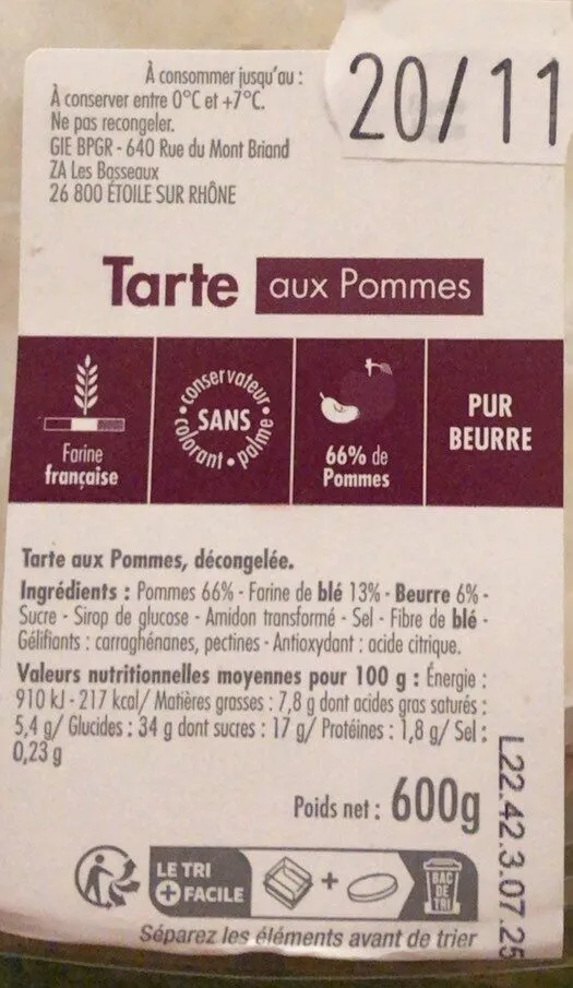 Tarte aux pommes