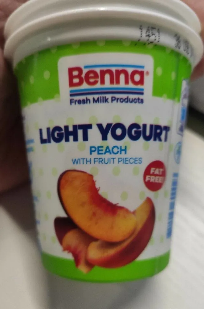 Light yogurt peach fat free