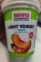 Light yogurt peach fat free