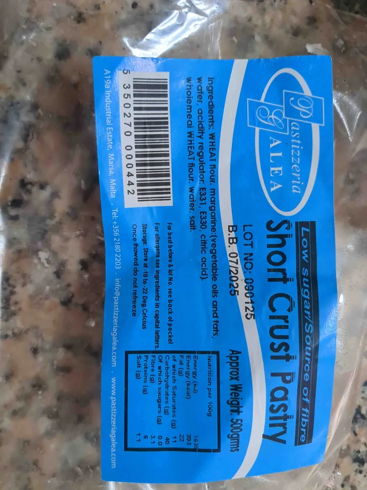 Short Crust Pastry