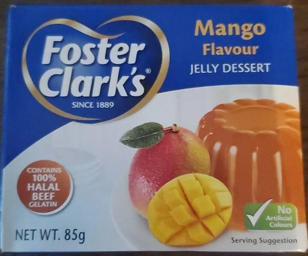 Mango flavour jelly dessert